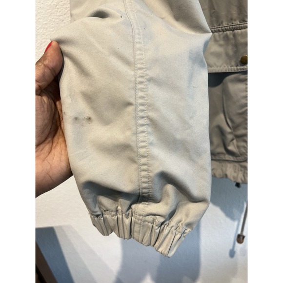 Vtg L.L. Bean Mens Rain Jacket Large Tan Full‎ Zipper Lightweight Hooded Khaki - Picture 6 of 10